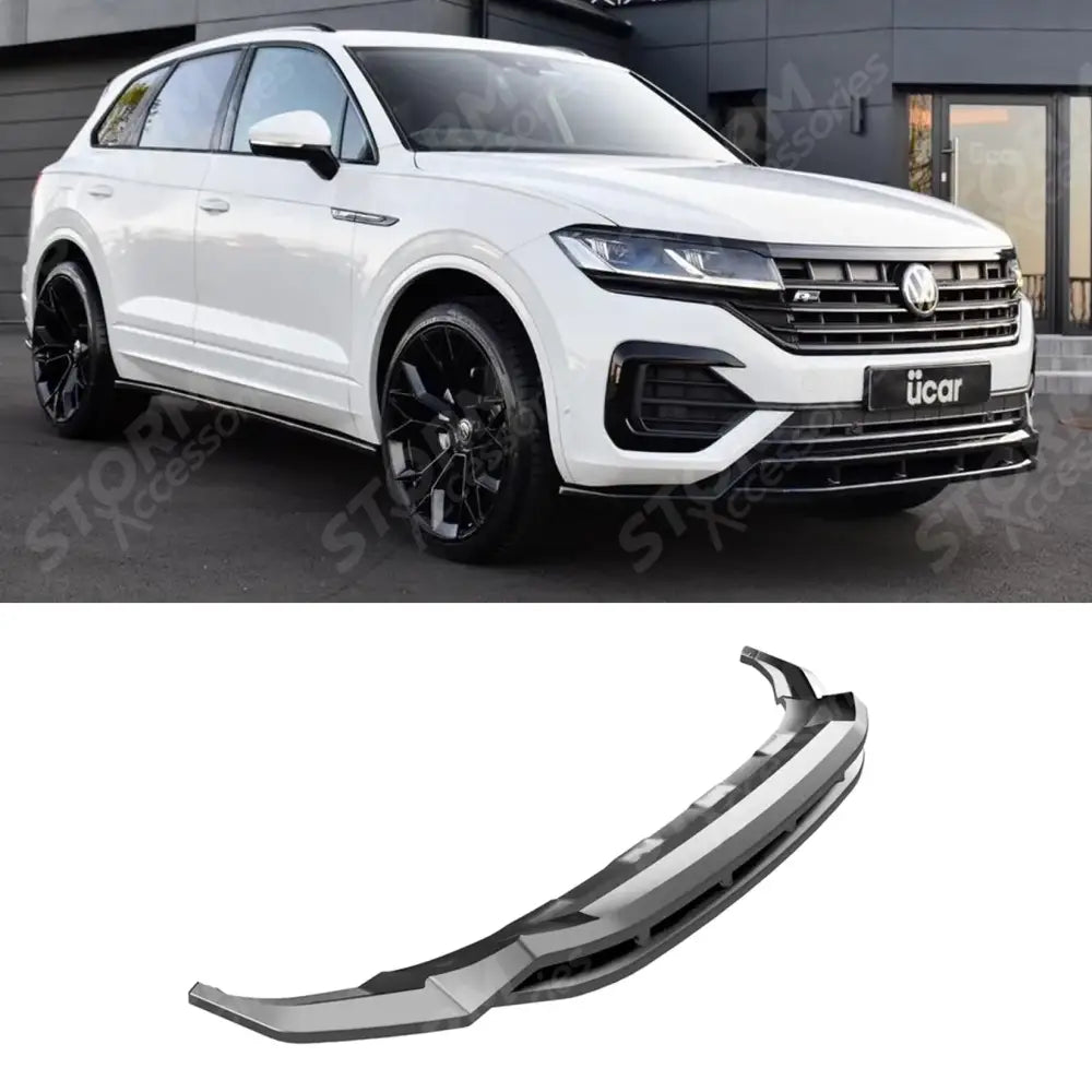 Volkswagen Touareg MK3 Pre Facelift R Line 2018-2023 Front Splitter In Gloss Black