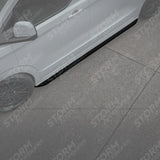 Volkswagen Transporter LWB T7 2025 on Trapezoid Side Bars In Gloss Black