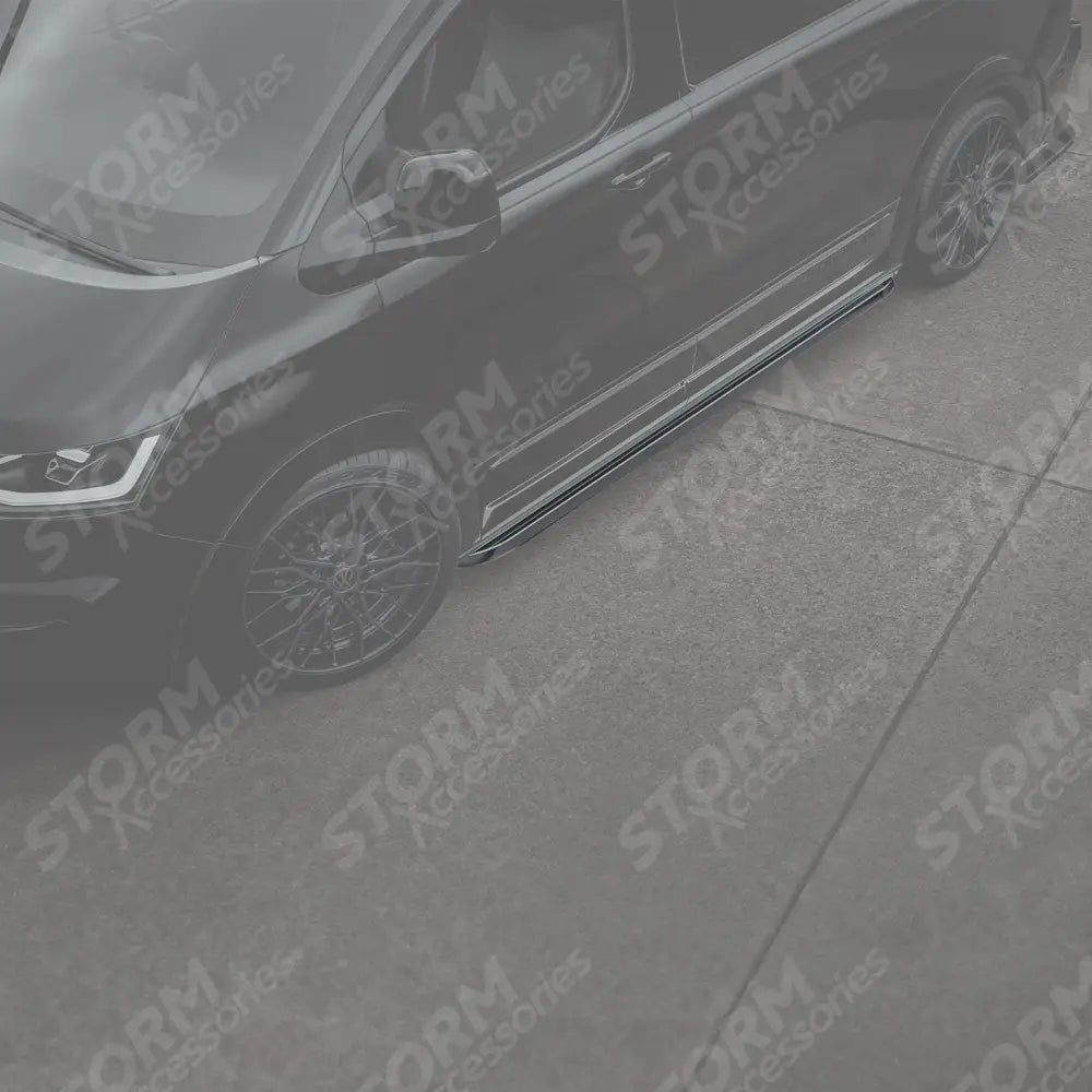 Volkswagen Transporter LWB T7 2025 On Trapezoid Side Bars In Stainless Steel