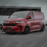 Volkswagen Transporter T7 2025 on Front Splitter Lip In Gloss Black