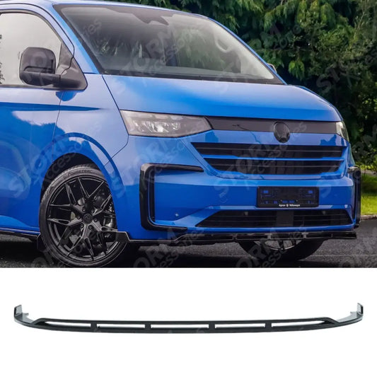 Volkswagen Transporter T7 2025 on Front Splitter Lip In Gloss Black