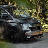 Volkswagen Transporter T7 2025 on Front Splitter Lip In Gloss Black
