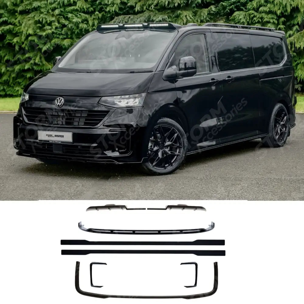 Volkswagen Transporter T7 LWB 2025 on V1 Premium Aero Kit In Gloss Black