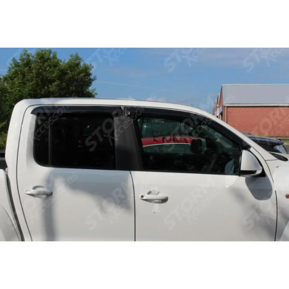 Vw Amarok 2010-2017 - Double Cab Wind Deflectors 4-pcs Set - Black - External Fit