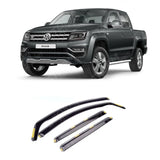 Vw Amarok 2010-2022 - Stx Wind Deflectors - 4 Pcs Set - Internal Fit - Dark Smoke - W139