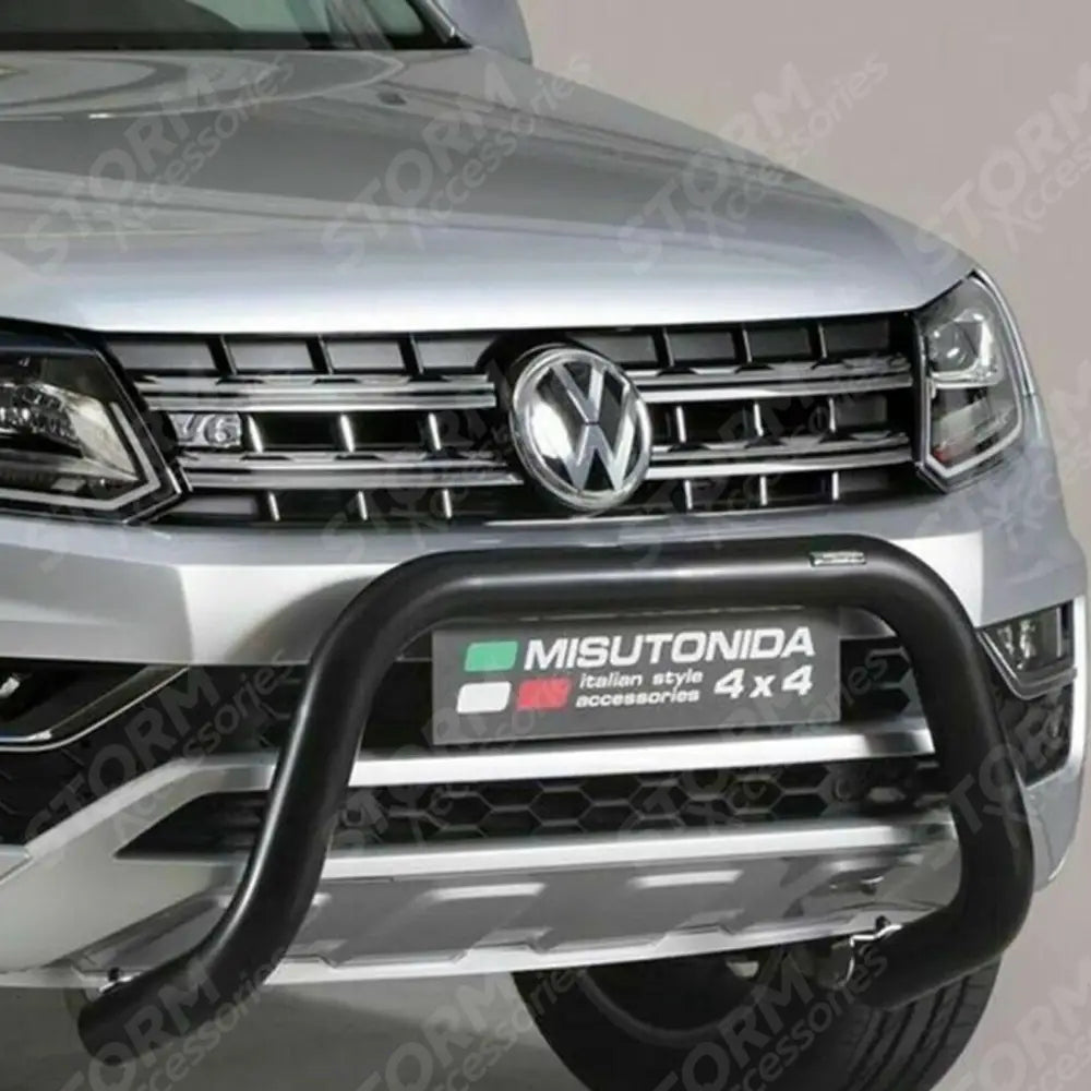 Vw Amarok 2010 On - Misutonida Eu Approved Front Bar - Black - 76mm