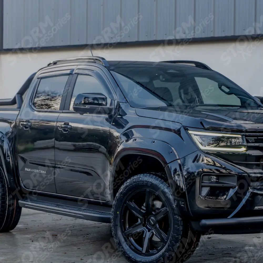 VW Amarok 2023 On Roof Rails In Black - Pair