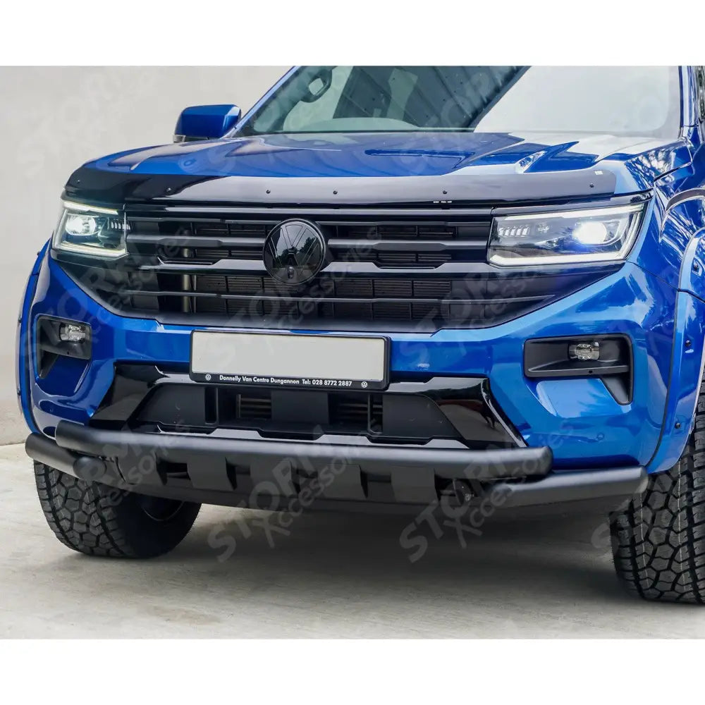 Vw Amarok 2023 On V2 Black Powder Coat Front Spoiler Bar