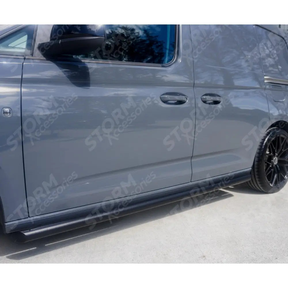 Vw Caddy 2021 On - Side Bars Steps - Angular Type - Short Wheel Base - Black - 60mm