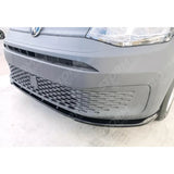 VW Caddy 2021 On V2 Front Bumper Spoiler Splitter Lip - Gloss Black