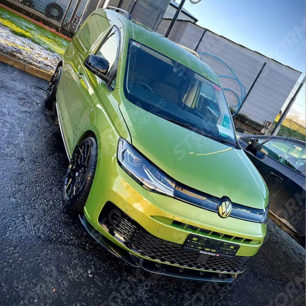 Vw Caddy 2021 On V2 Front Splitter - Gloss Black