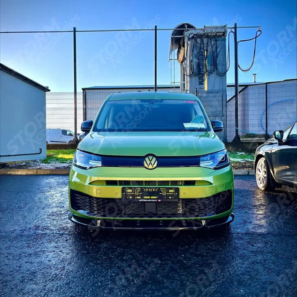 Vw Caddy 2021 On V2 Front Splitter - Gloss Black