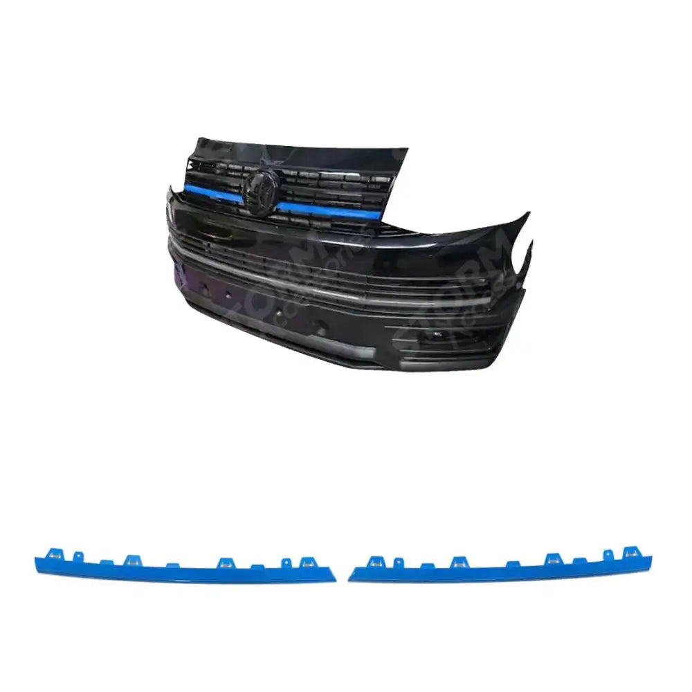 Vw T6 Transporter 2015-2019 Front Upper 2 Piece Clip In Grille Streamer - Choose Colour Blue