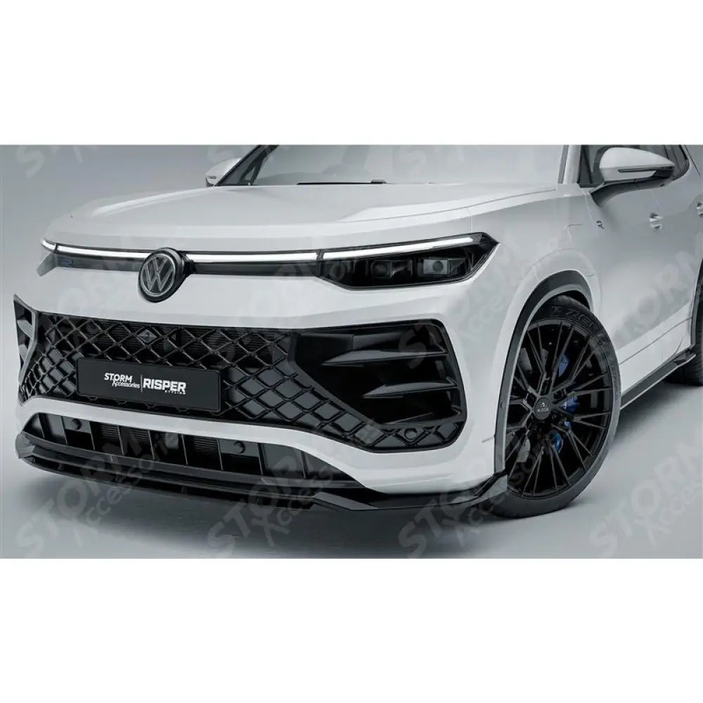 VW Tayron R-Line MK1 2025 On Front Splitter In Gloss Black