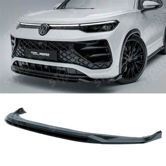 VW Tayron R-Line MK1 2025 On Front Splitter In Gloss Black