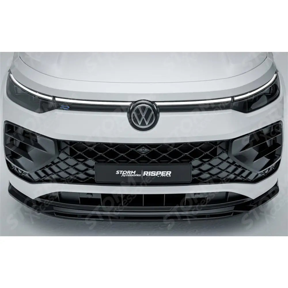 VW Tayron R-Line MK1 2025 On Front Splitter In Gloss Black