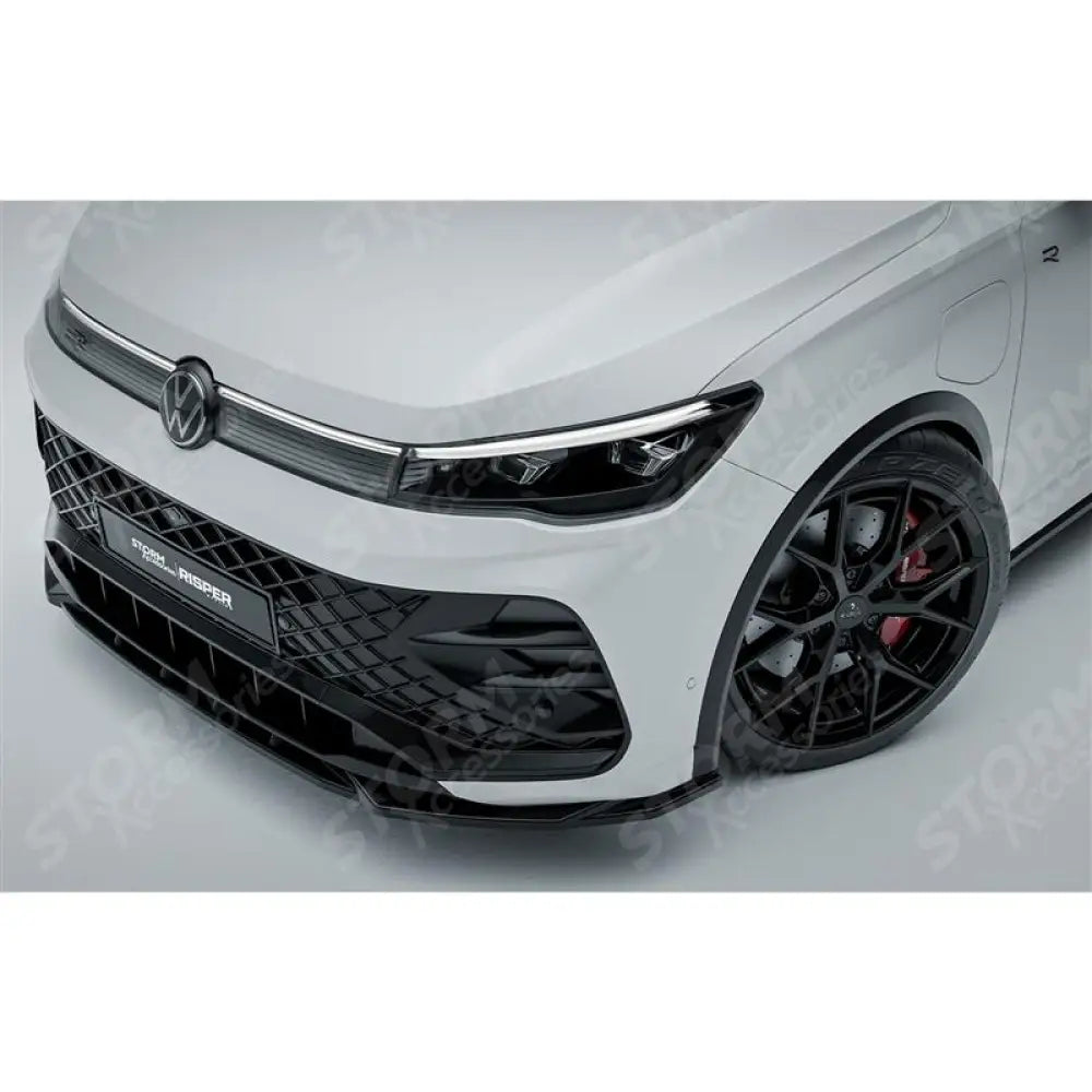 VW Tiguan R-Line MK3 2024 On Front Splitter In Gloss Black