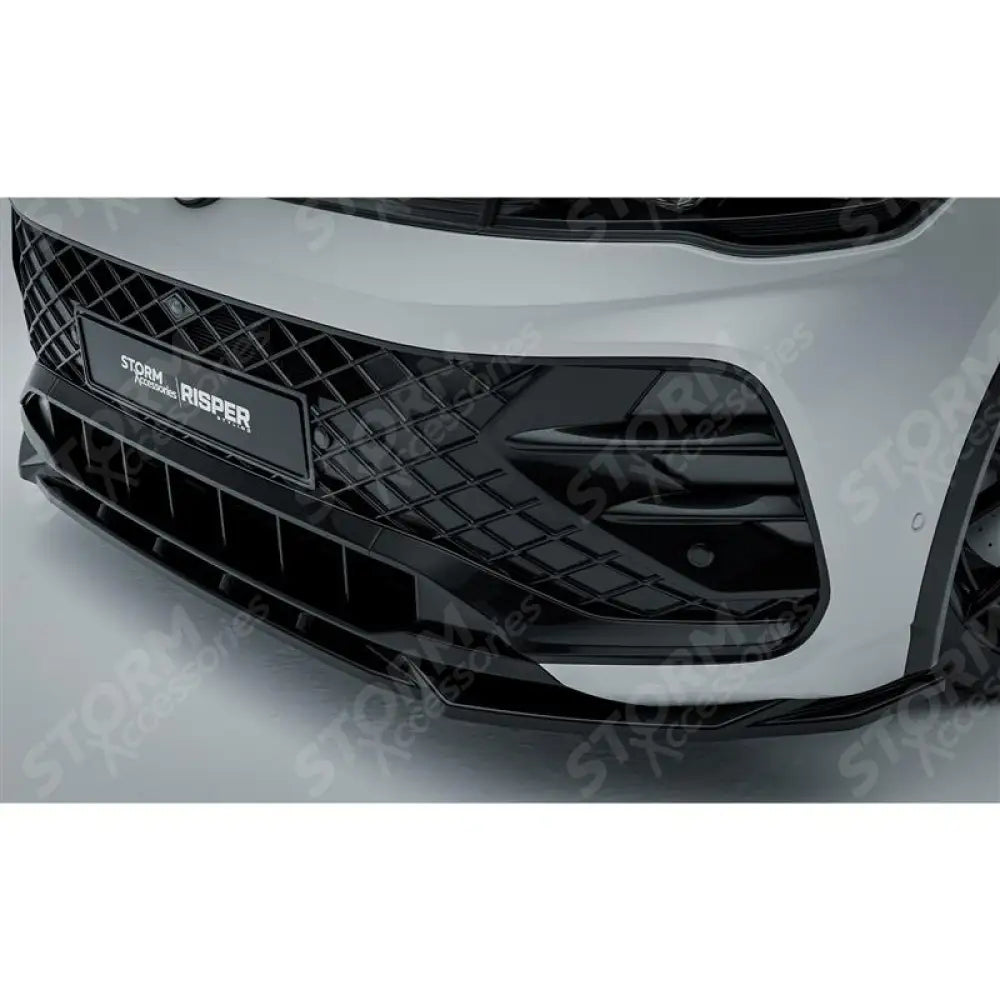 VW Tiguan R-Line MK3 2024 On Front Splitter In Gloss Black