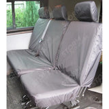 Vw Transporter T5 T6 2010 - 2024 Rear Single And Double Passenger Seat Covers - Black