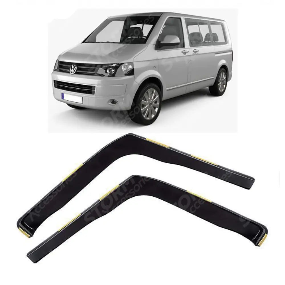 Vw Transporter T5 - T6 - Caravelle - 2003 - 2024 - Stx Internal Wind Deflectors - W128
