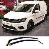 W130 - Vw Caddy 2015 On Stx Internal Wind Deflectors - 2pcs - Clip In Fitment - Dark Smoke