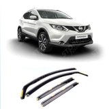 W150 - Nissan Qashqai 2014 On Stx Wind Deflectors 4pcs Set - Internal Fit - Dark Smoke