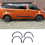 Wheel Arch Trims (10pcs) Gloss Black For Ford Transit Custom Mk1 Facelift 2018 - 2024