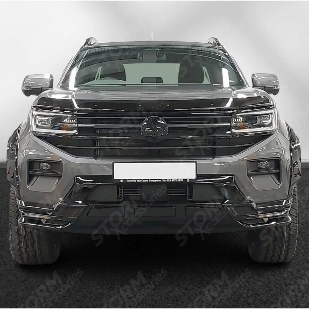 Wide Trak Front Valance Splitter In Gloss Black For Volkswagen Amarok 2023+