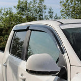 Wind Deflectors 4-pcs Set Black External Fit For Vw Amarok 2010-2017 Double Cab