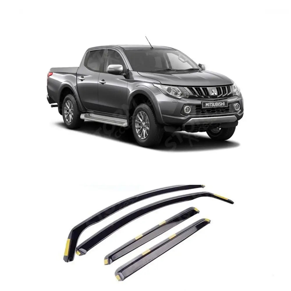 Wind Deflectors - Internal 4pc Set For Mitsubishi L200 Series 5 / 6 Double Cab
