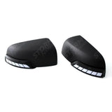Wing Mirror Covers Caps With Indicator Leds Black Pair For Ford Ranger 2012-2022