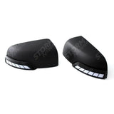 Wing Mirror Covers Caps With Indicator Leds Black Pair For Ford Ranger 2012-2022