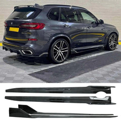 BMW X5 G05 2018+ - SIDE SKIRT SPLITTERS IN CARBON LOOK - BLACK KNIGHT - Storm Xccessories2