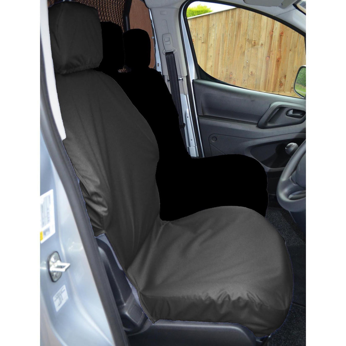 CITROEN BERLINGO 2008-2018 DRIVER'S SEAT NO ARMREST BLACK SEAT COVER - Storm Xccessories2