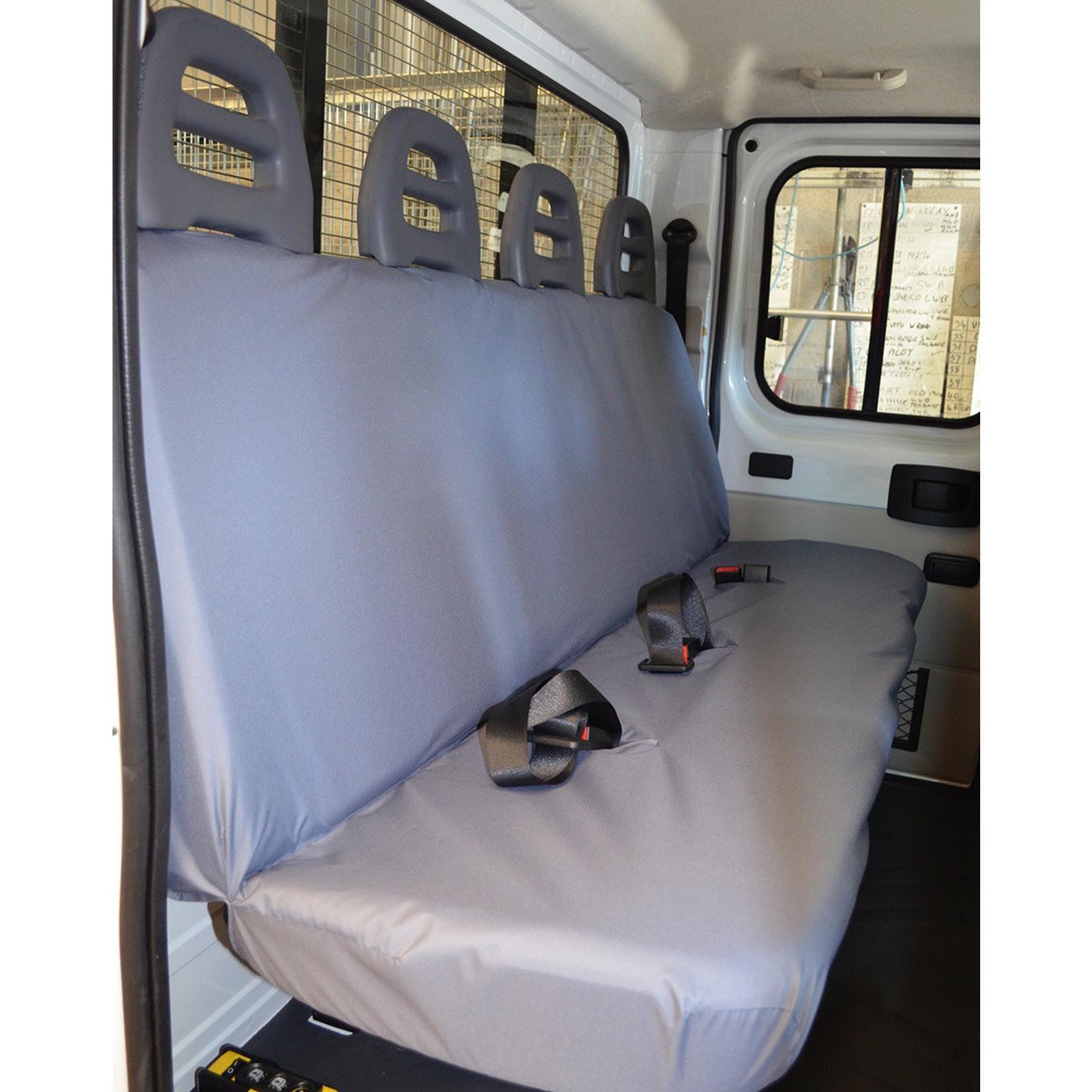 FIAT DUCATO VAN 2006 ON CHASSIS CAB REAR SEAT COVERS – GREY - Storm Xccessories2