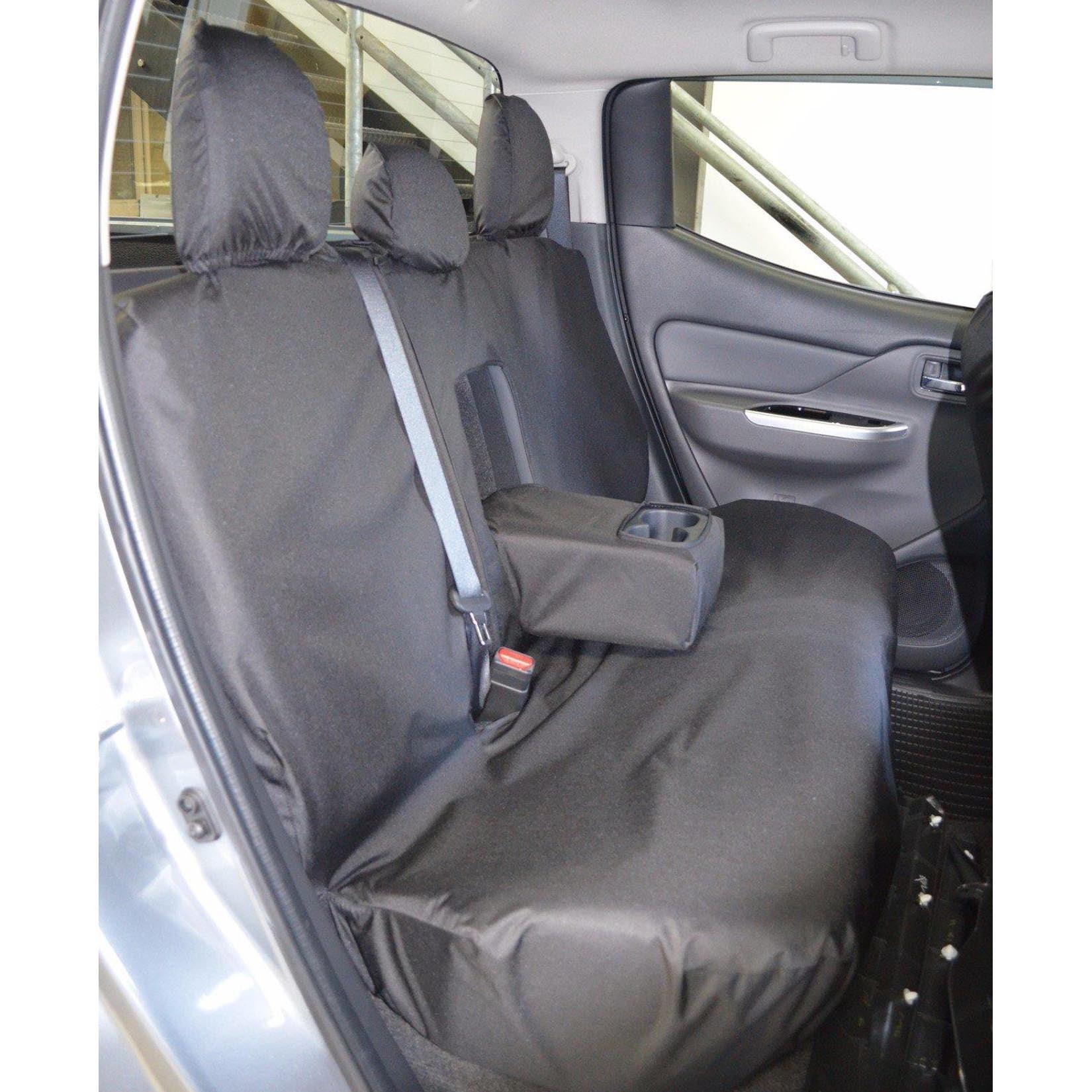 FIAT FULLBACK 2016 ON DOUBLE CAB REAR SEAT COVERS – BLACK - Storm Xccessories2