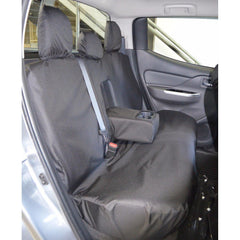 FIAT FULLBACK 2016 ON DOUBLE CAB REAR SEAT COVERS – BLACK - Storm Xccessories2