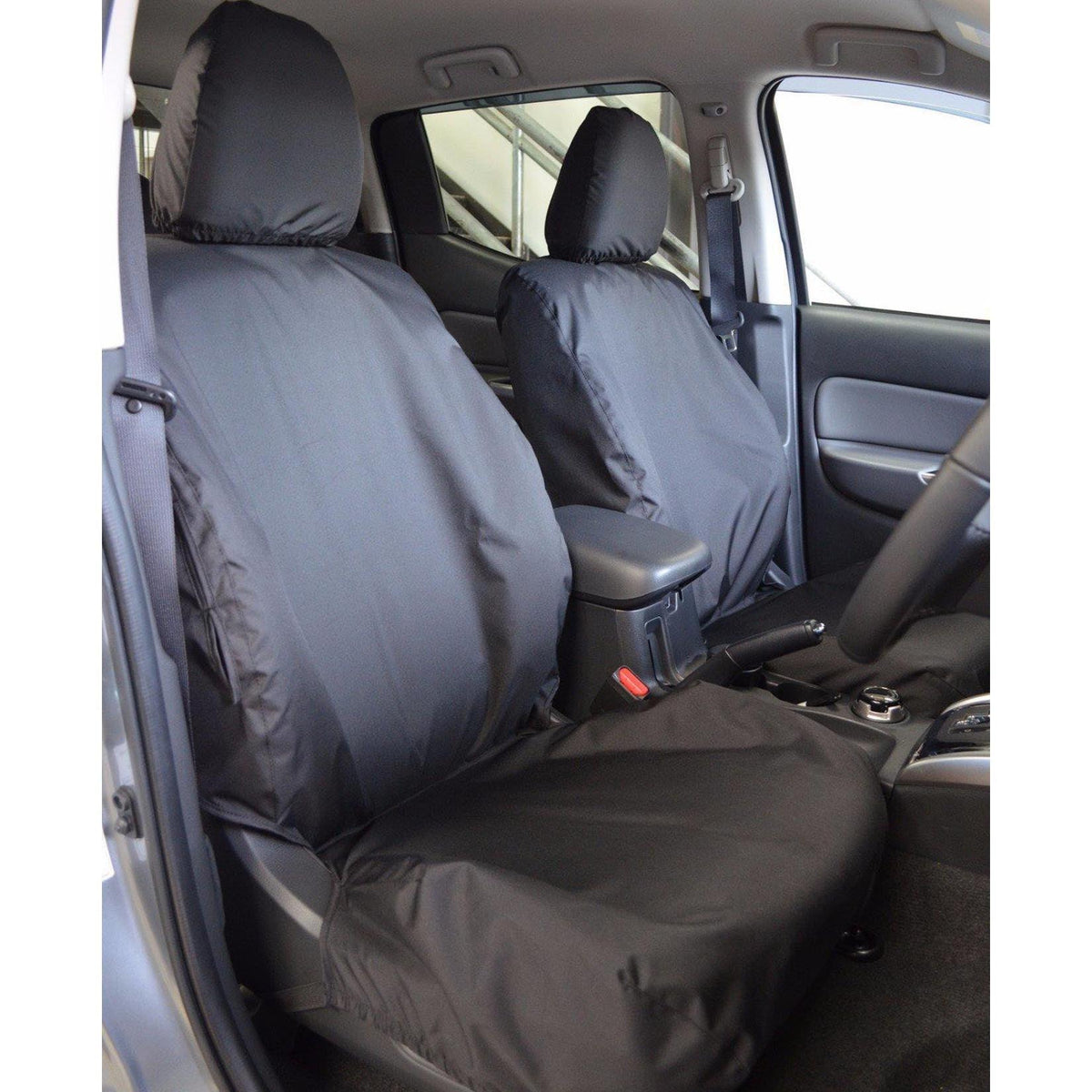 FIAT FULLBACK 2016 ON FRONT SEAT COVERS - PAIR - BLACK - Storm Xccessories2