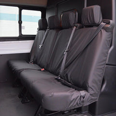 FORD TRANSIT 2014 ON DOUBLE CAB (DCIV) REAR SEAT COVERS 4 PASSENGERS – PAIR – BLACK - Storm Xccessories2