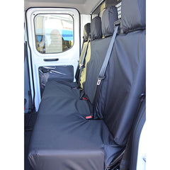 FORD TRANSIT 2014 ON REAR CAB SINGLE BENCH 4 PASSENGER SEAT COVERS – BLACK - Storm Xccessories2