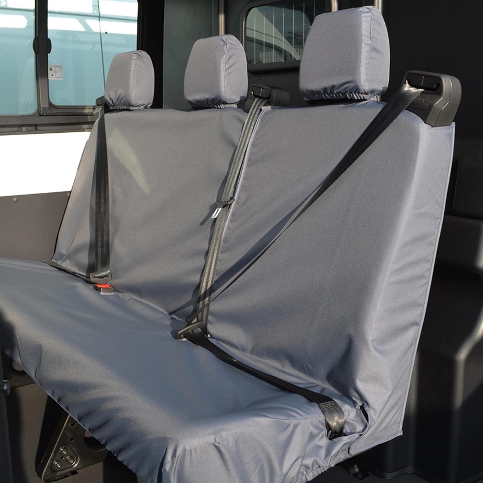 FORD TRANSIT 2014 ON REAR TRIPLE BENCH SEAT COVERS - GREY - Storm Xccessories2