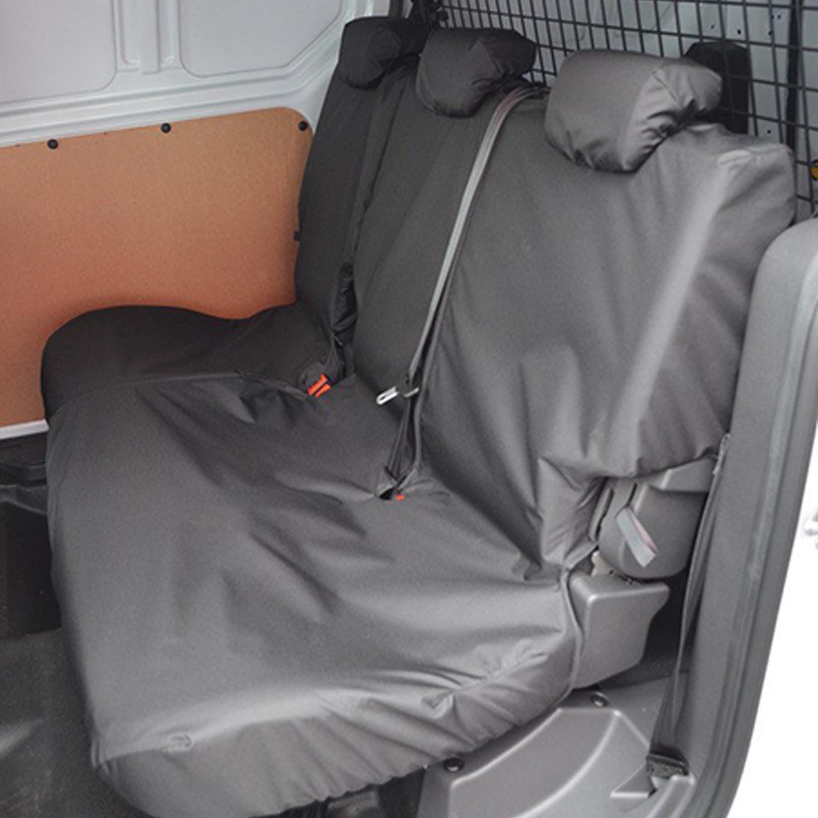 FORD TRANSIT CONNECT VAN 2018 ON DOUBLE CAB IN VAN REAR SEAT COVERS – BLACK - Storm Xccessories2