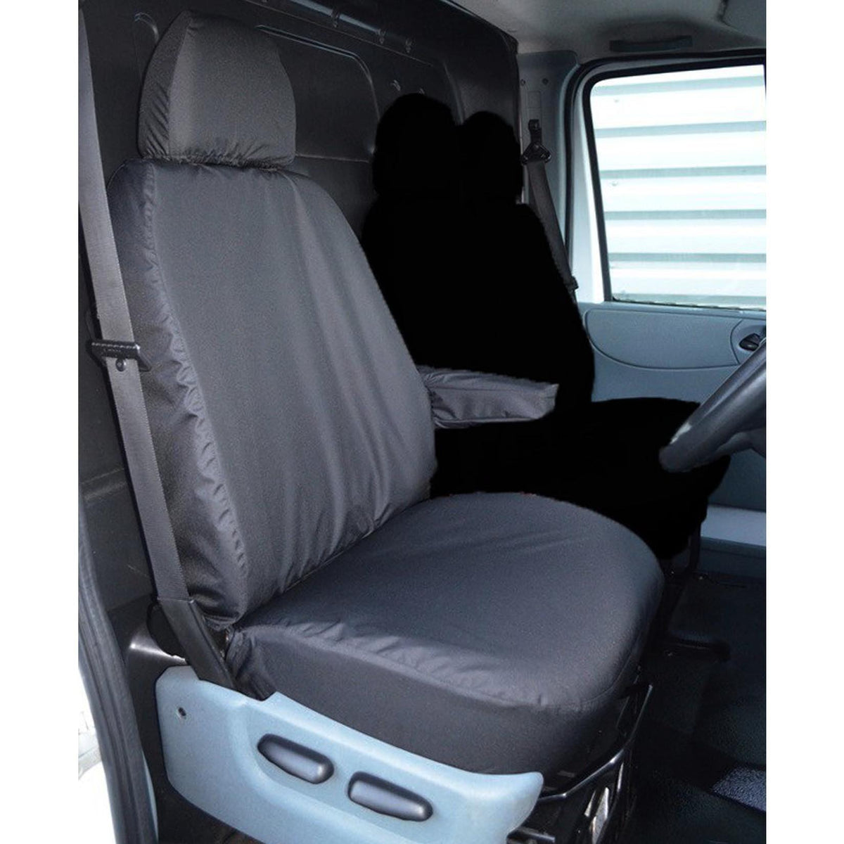 FORD TRANSIT VAN 2000-2013 SINGLE DRIVER SEAT COVER - BLACK - Storm Xccessories2