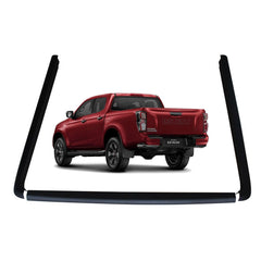 ISUZU D-MAX 2021 ON DOUBLE CAB LOAD BED RAIL CAPS – LOADBED PROTECTION – 3PC SET - Storm Xccessories2