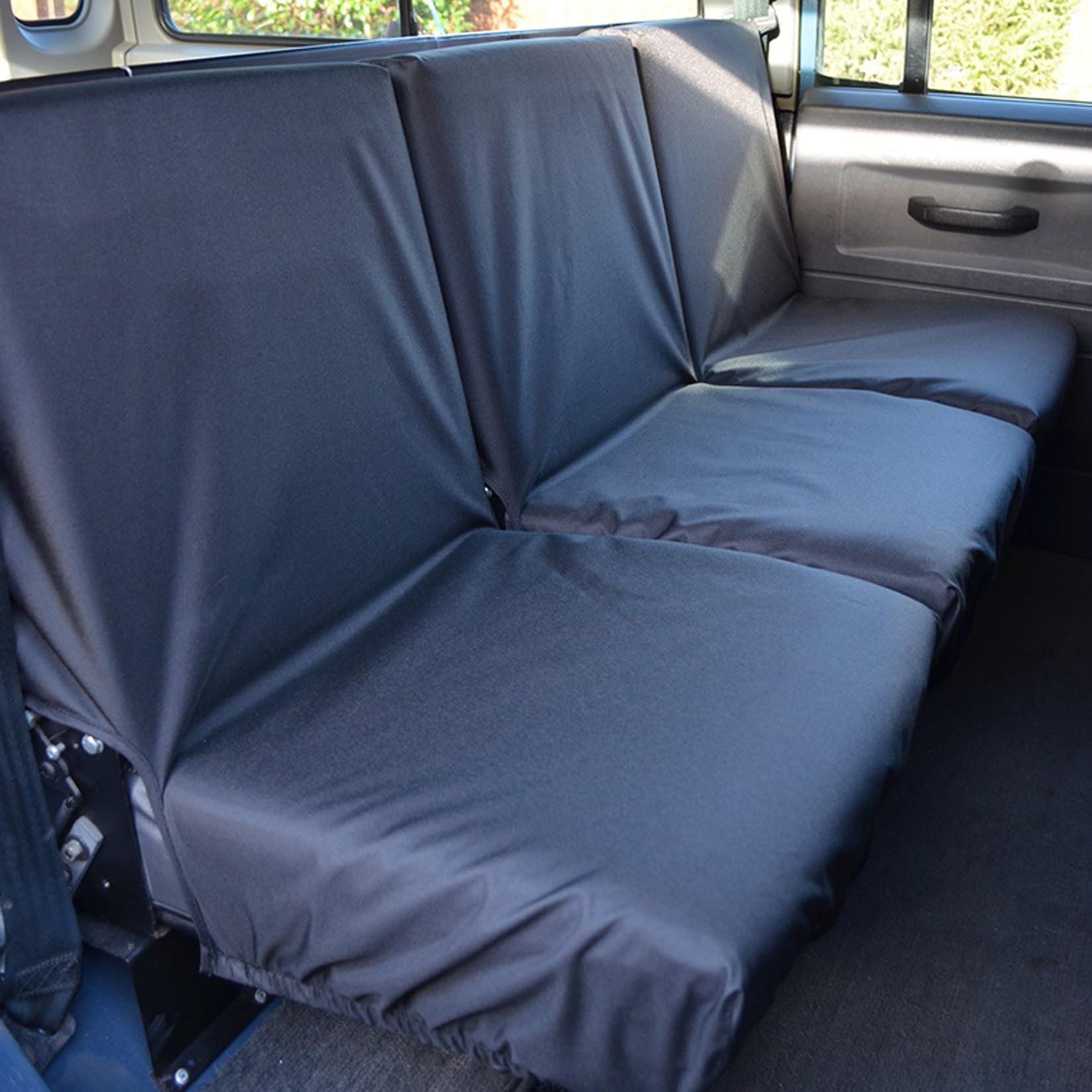 LAND ROVER DEFENDER 90 110 - 1983-2007 REAR SINGLE SEAT COVERS – BLACK - Storm Xccessories2