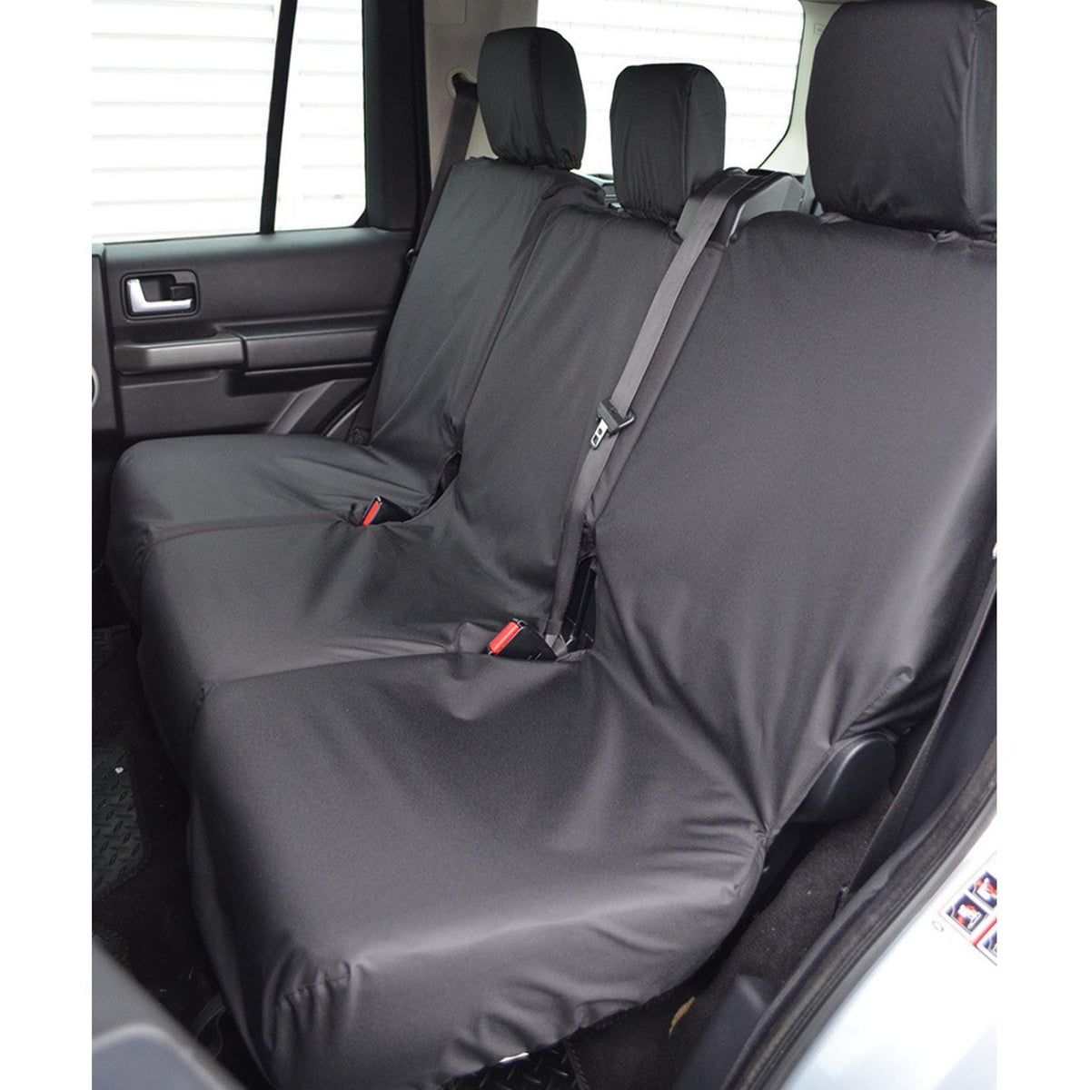 LAND ROVER DISCOVERY 3 4 REAR SEAT COVERS - BLACK - Storm Xccessories2