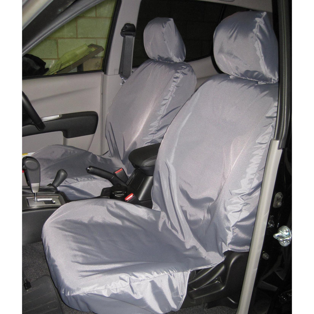 MITSUBISHI L200 2006-2015 DOUBLE CAB FRONT SEAT COVERS - PAIR - GREY - Storm Xccessories2
