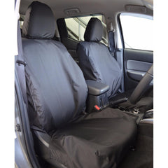 MITSUBISHI L200 2015 ON MK7 FRONT SEAT COVERS - PAIR - BLACK - Storm Xccessories2