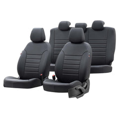 NISSAN NAVARA NP300 2016 ON DOUBLE CAB FRONT AND REAR SEAT COVERS - PU LEATHER IN BLACK - Storm Xccessories2