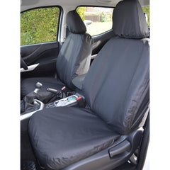 NISSAN NAVARA NP300 2016 ON FRONT SEAT COVERS - PAIR - BLACK - Storm Xccessories2